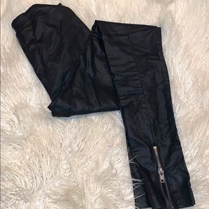 Alternative leather Moto legging